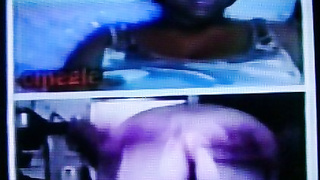 Horny Black College girl gives a huge tit to my hot show (+ sound )