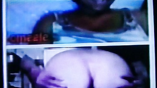 Horny Black College girl gives a huge tit to my hot show (+ sound )