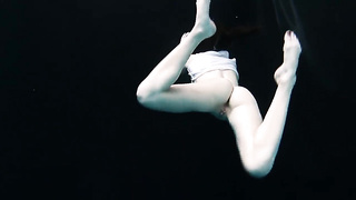 Greatest gals swim bare underwater