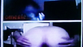 Horny Black College girl in glasses films my hot show (+ sound )