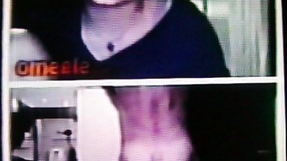 Horny College girl in blue dress likes my hot show (+ sound )