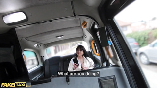 Faux Cab - Nerdy Italian with mouth-watering large globes and round culo takes naked selfies in the back