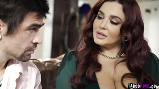 Natasha seduces Lucky with her massive tits