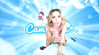 Smallish Towheaded Teenager Spunks Rock Hard During VR Onanism Sesh