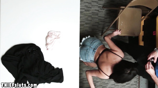 Latina teen emloyee fucked hard by guard