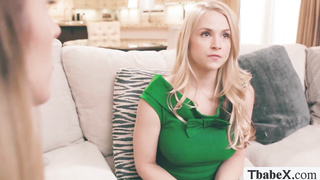 Blonde ts Casey Kisses fucks milf pussy