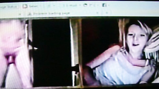 She trys to look away but can't resist my [censored]-hot show (+ commentary )