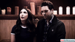 Shemale succubus Aubrey Kate seduces guy