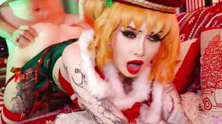 Dva is dressed in sleighing flesh from Overwatch overpowered by dinky. Cut version.