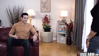 Horny stepmom poked behind the curtain