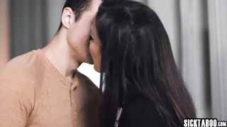 Horny stepmom poked behind the curtain