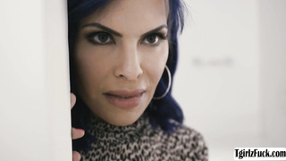 Latina tbabe enjoys interracial anal sex