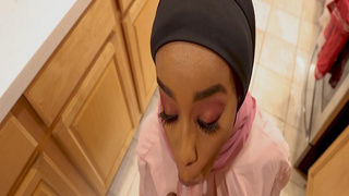 Busty teen Lily Starfire sucking big cock