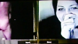 Horny brunette College girl excited by my hot show (+ sound ) 2