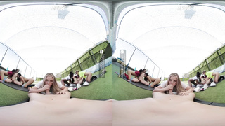 VR Fuckers Gang of nasty honies seducing soccer coach VR Porno