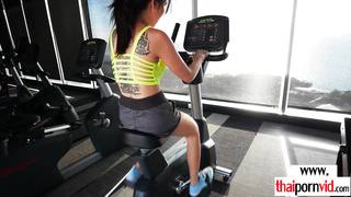 Petite amateur Thai teen relaxing on BWC