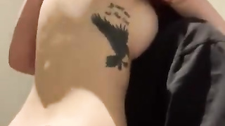 TEENIE UNCLOTHES NUDE IN STARBUCKS SHOWER