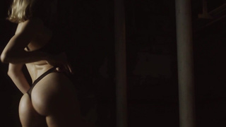 Perfect blonde teen shows her hot body