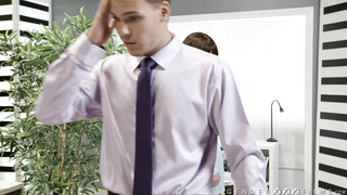 Employee of the month fucking both colleagues