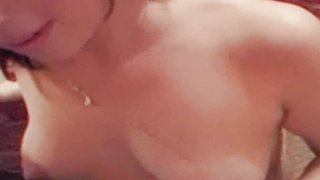 Preggie giggly Brit teenager gags on jizm