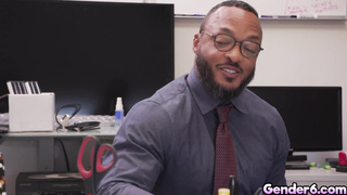 Interracial sex with Dillon Diaz and TS Gracie Jane