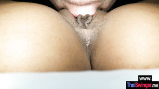 Asian teen sucking dick and fucked hard