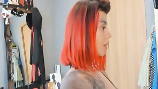 Solo Tattooed Lady Masturbate Until Orgasm