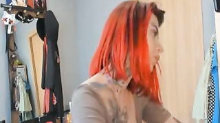 Solo Tattooed Lady Masturbate Until Orgasm