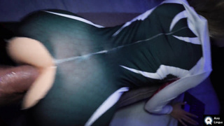 SPIDERGWEN jerks CARNAGE'S HUGE ROD with all her CREVASSES and her TAUT TEENAGE PUSS CREAMPIED