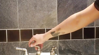 Learning how to use bidet, and tidy my cock-squeezing booty