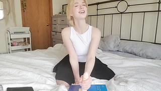 Fresh Neighbor catches you witnessing her - Jerk Off Instructions