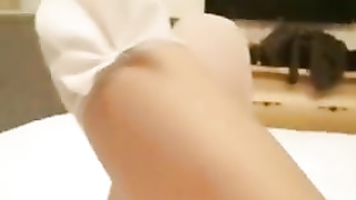 Asian 清纯小美女第一视角口爱后入 白丝激情啪啪啪