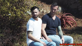 Hot jock fucks cute guy in bed so hard