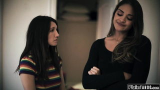 Babe licks gfs stepsis to keep her shut