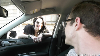 Hitchhiking TS Ariel ends up anal destroyed