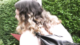 Curly plumper is tempted and boinked by stranger