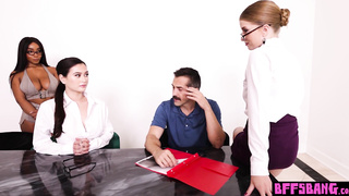 Ebony detective and teens fucking client