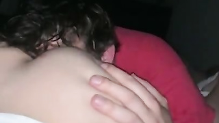 GF CLIMAXES While beau munches her bootie and vulva