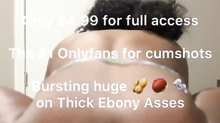 Ginormous money-shot on Massive Ebony Cougar with gigantic bra-stuffers and bum