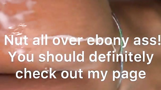 Ginormous money-shot on Massive Ebony Cougar with gigantic bra-stuffers and bum