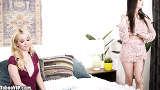 Lesbian MILF mom spending time with teen