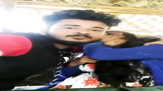 Desi Indian couple kissing