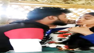 Desi Indian couple kissing