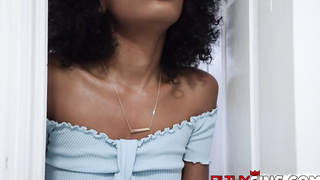 Jonathan fucked Olivia over the bathroom sink