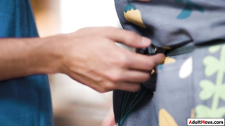 Stepson finds busty stepmom butt naked