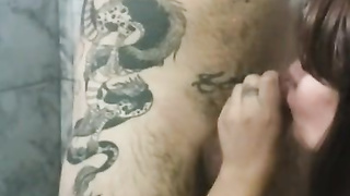 Steamy douche with Debomilf