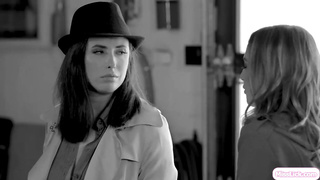 PI making her petite lesbian snitch cum