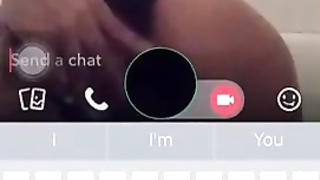 Gorgeous Ebony Teenie with Ginormous Fun Bags Gives Live Solo Bouncy Bathtub Flash on SnapChat