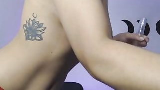 Naughty Brunette Masturbate Her Pussy On her Bed