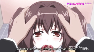 Petite Hentai Girl Blackmailed into First BLowjob